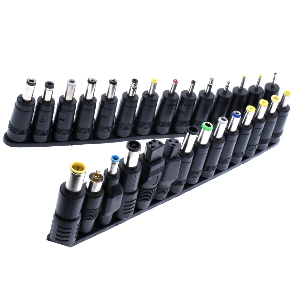 Ceny 74 szt. Uniwersalny Laptop DC złącze adaptera zasilania wtyczka AC DC końcówka do konwersji Jack ładowarka złącza Laptop Power Adapte