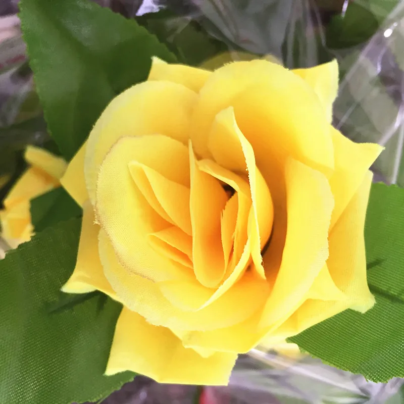 3PCS/lot Yellow Artificial Fake Silk Rose Flower Ivy Vine Hanging Wedding Decor Party Home Garden Supermarket Decoration | Дом и сад
