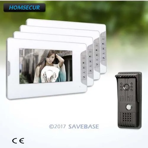 

HOMSECUR 7" Hand-Free IP54 Video Door Entry Security Intercom with Intra-monitor Audio Interaction for Home Security