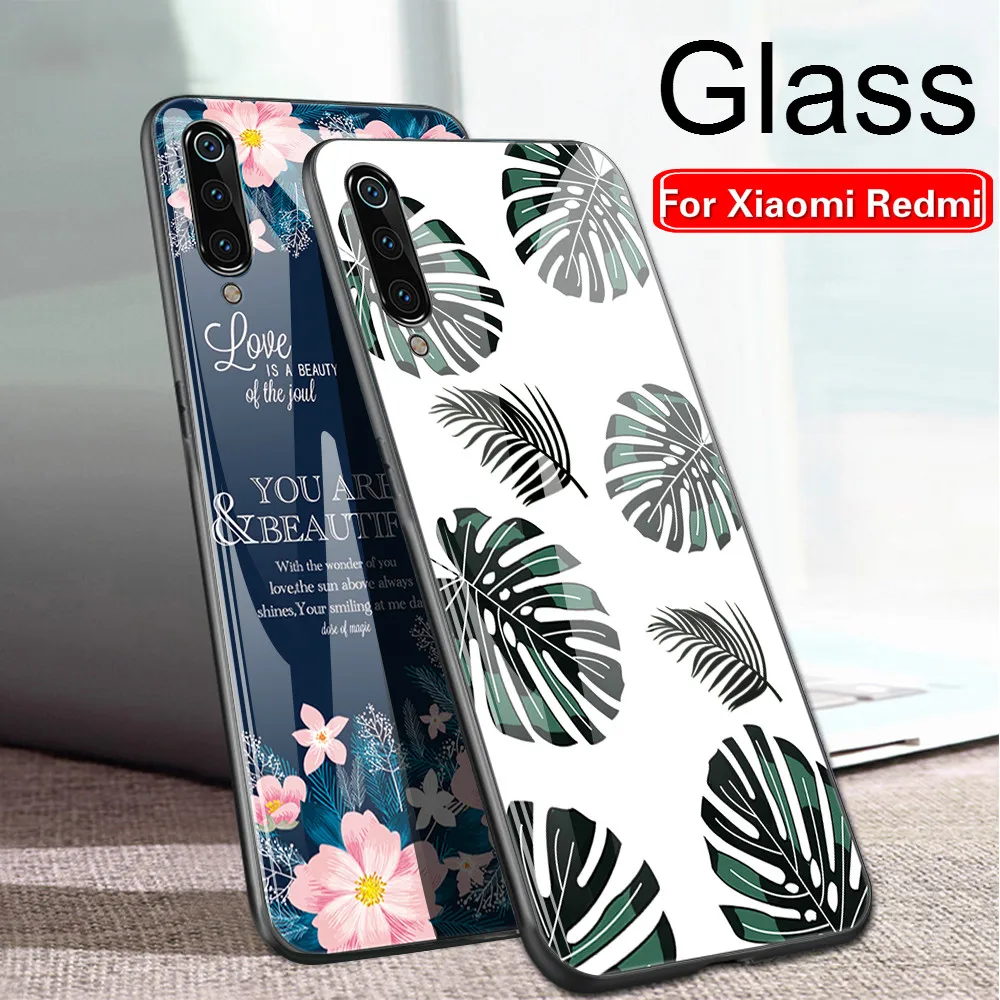 

Tempered Glass Phone Case For Xiaomi Mi 9T Pro 9Tpro Mi9 Redmi 7 7A K20 6Pro 5 Plus Note 5 6 7 Pro K20pro Back Glass Case Cover