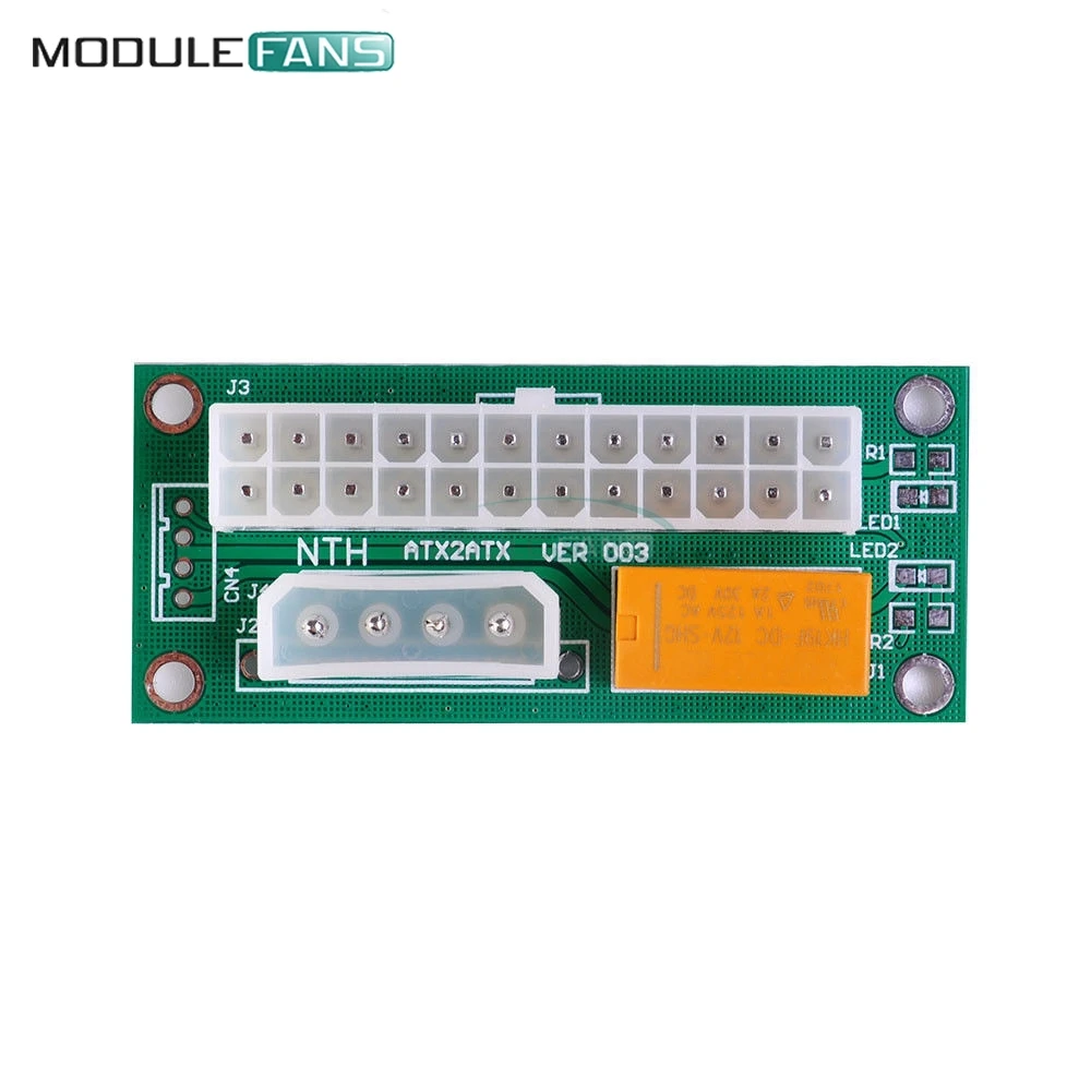 

ATX Molex Power Supply 24Pin 4Pin Sync Synchronous Starter Extender Cable Card Module Dual PSU Extender Board