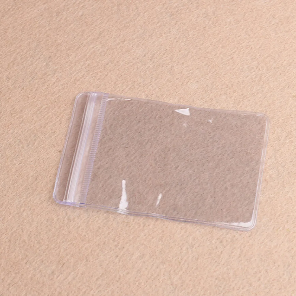 Wholesale 100 Pcs/lot Clear PVC Plastic Coin Bag Case Wallets Storage Envelopes Seal Plastic Storage Bags gift package