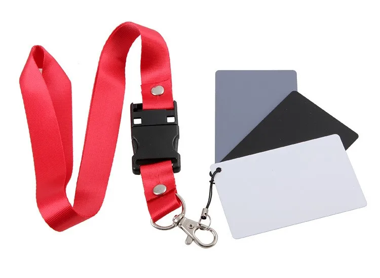 Camera-Accessory-3in1-Pocket-Size-Digital-White-Black-Grey-Balance-Cards-18-Gray-Card-with-Neck