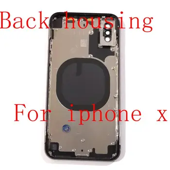 

For iphone x back Cover with middle housing with camera lens Full Frame spare parts