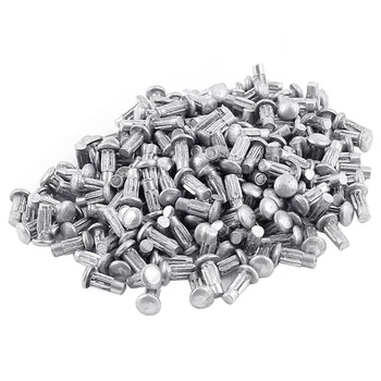 

[M2 M2.5 M3 M4] Knurled Solid Aluminum Rivets For Name Plate GB827