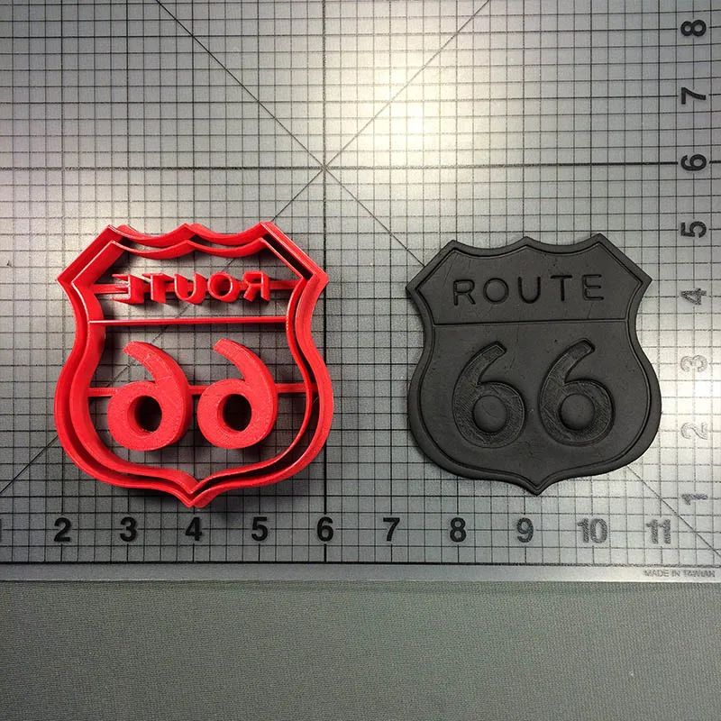 

Route Logo Cookie Cutter Fondant Cutter Custom Made 3D Printed Fondant Cupcake Top Mold Cake Decorating Tool Cake Stamp