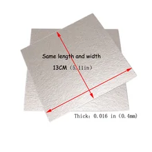 4PCS13*13cm Thickness 0.4mm Universal Cuttable Insulation High Temperature Insulation Mica Sheet Microwave Oven Insulation Sheet 4pcs13 13cm thickness 0 4mm universal cuttable insulation high temperature insulation mica sheet microwave oven insulation sheet