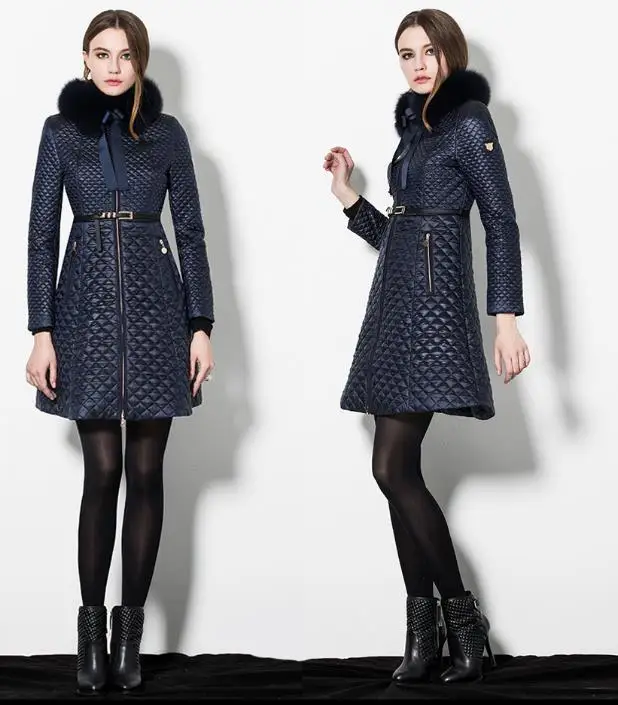 Осенняя зимняя модная Женская приталенная куртка в британском стиле, хлопковое пальто размера плюс 3XL