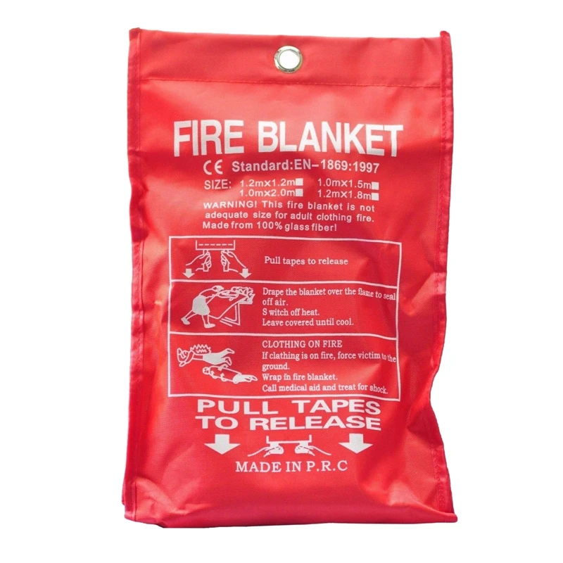Bn Sealed Home Safety Fire Blanket Protection 1m X 1min Fire Blanket