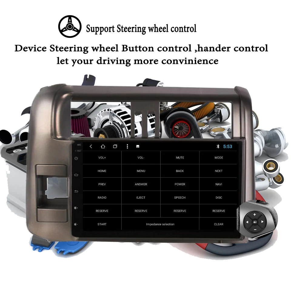 Excellent 8 Core Android 9.1 Car DVD Multimedia Player For Toyota Land Cruiser Prado 120 2011 2012 2013 Navigation GPS Radio Tape Recorder 5