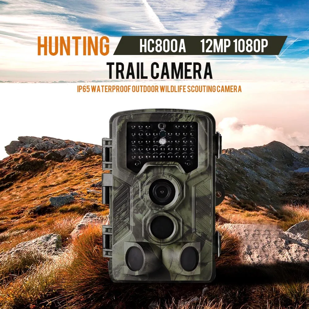

Suntek 16MP 1080P HC800A Trail Camera Hunting Cameras Outdoor Wildlife Scouting Surveillance PIR Sensor Infrared Night Vision