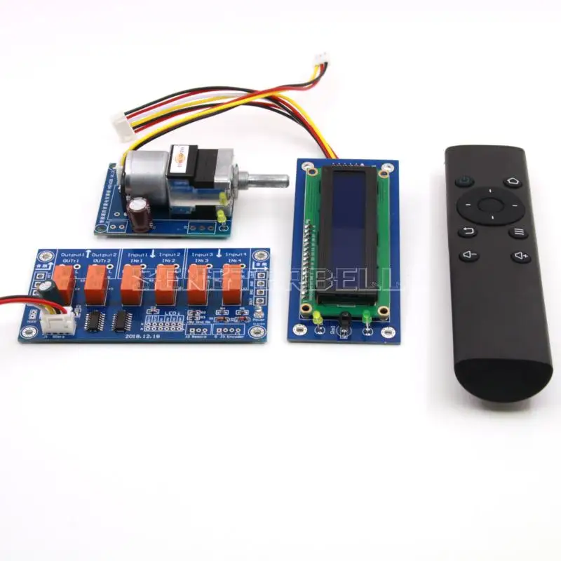 Assembeld Motor preamp Remote volume control board+display+input switch