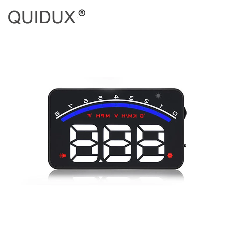 

QUIDUX Universal Car M6 HUD Automatic adaptation version Head Up Display For OBD2 EOBD CAR Multi-function AUTO HUD display