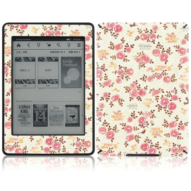 

Most popular colourful For Amazon Kindle Paperwhite 3 skin sticker full body wrap cover vinly