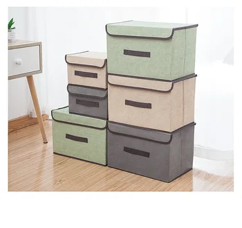 

Hot sale Storage Box Simple Non-woven Folding Kitchen Multi-purpose Clothes Toy Book Debris Organizer Home Wardrobe Storage Box