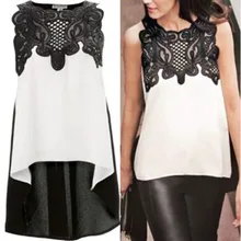 Women's Blouse Casual Sleeveless Chiffon Blouse Shirt Summer Tops Hot