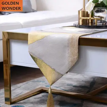 

Modern Golden Simple Table Runners Elegant Table Runner Bed Runner