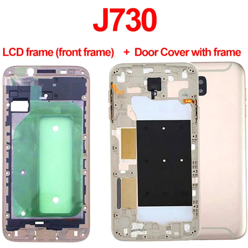 

Replacement Rear Panel Battery Glass Back Door Cover Frame with key For Samsung Galaxy J7 pro 2017 J730 J730F
