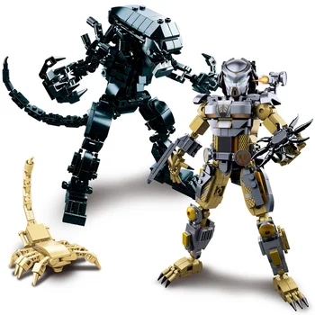

Mech Aliens Vs Predator Movie Figures Building Blocks Brick Toys For Children Christmas Gifts Compatible Lepining starwars