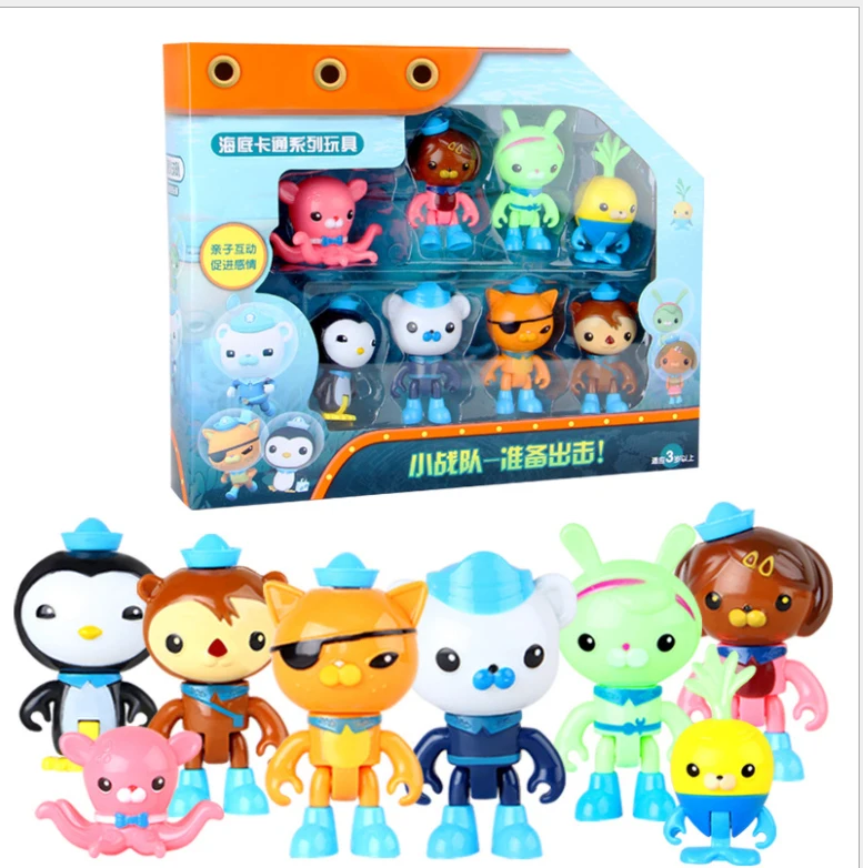 

8pcs/set) With Retail Box For The Octonauts Peso Captain Barnacles Action Figure Plastics Toy Birthday Doll Model Toy For Kids