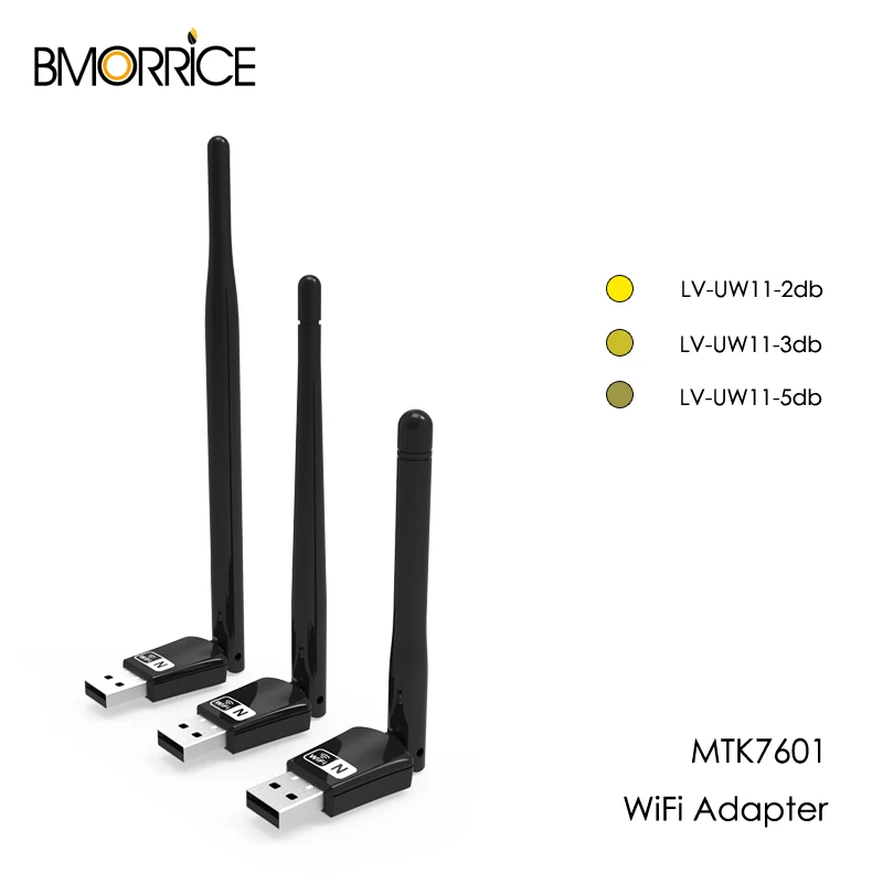 

LV-UW11 2db 3db 5db MTK7601 150 Mbps Wireless-N USB 2.0 WiFi Adapter Antenne Dongle for DVB Set Top TV Box PC with WPS Button