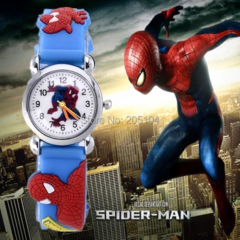 hot sale spiderman watch kids watches 3d rubber cartoon children watch baby clock children's watches kids gift saat relogio