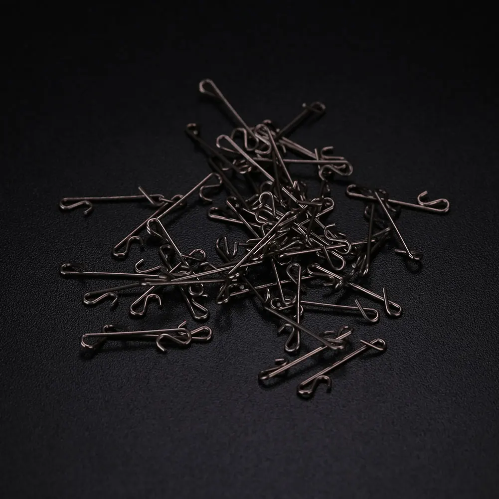 

50pcs Fishing Line Braid Knotless Connectors 1.3-2cm Barrel Swivel Lures Tackle