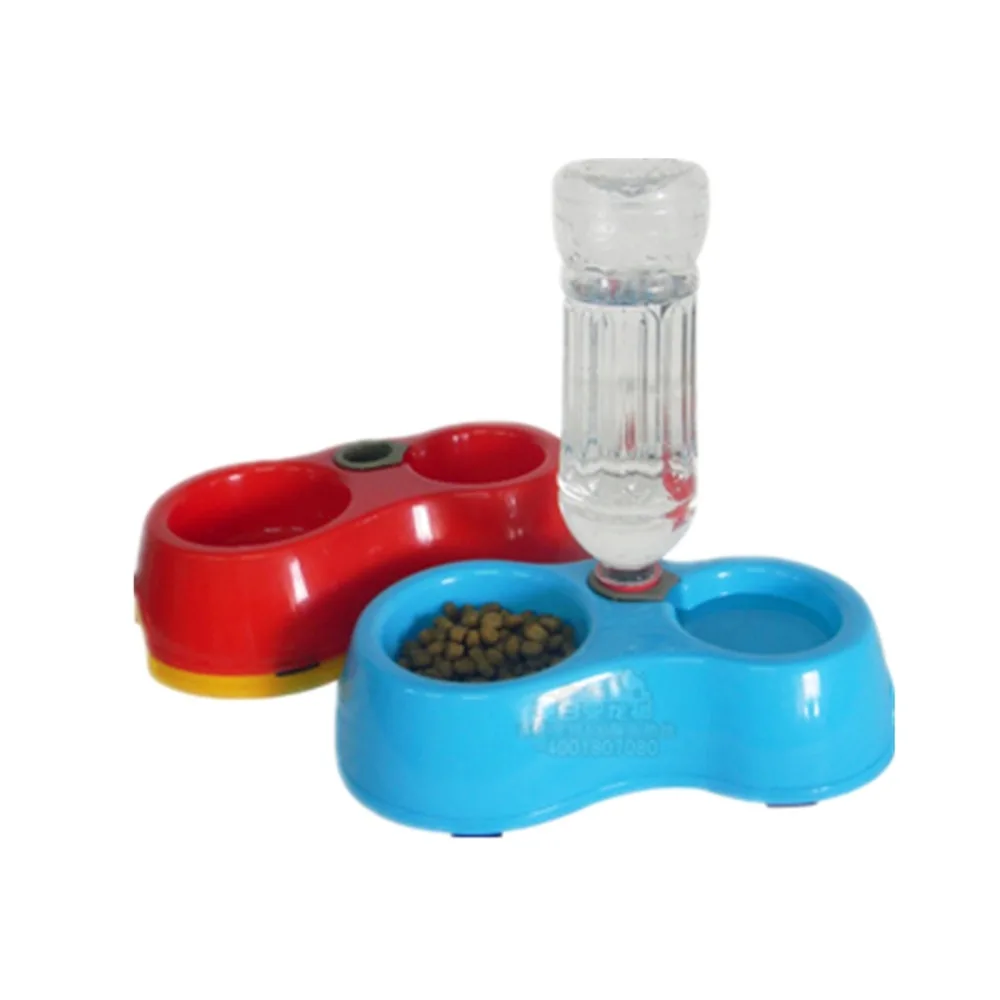 

Sale Dual Port Dog Automatic Water Dispenser Feeder Utensils Bowl Cat Drinking Fountain Food Dish Pet Bowl new arrival