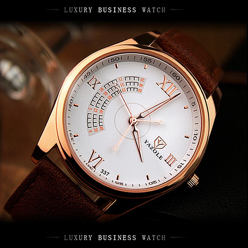 YAZOLE мужские часы бренд кварцевые часы для мужчин модные повседневное водостойкий секундомер мужской наручные часы Relogio Masculino