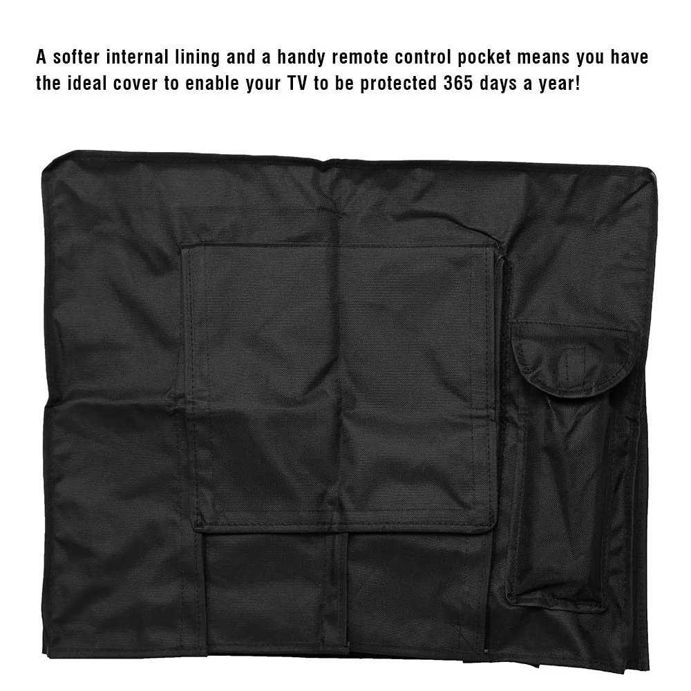 Outdoor TV Screen Dustproof Waterproof Cover Set Cover High Quality Oxford Black Television Case TV 22'' To 70'' Inch