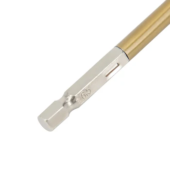 

13Pcs High Speed Steel Titanium Coated Drill Bit Set Hex Shank 1.5mm - 6.5mm HSS