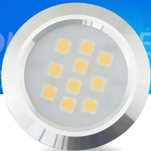 Под шкаф светильник s светодиодный книжная полка Лампа 3 Вт 220 в 230 в 240 В круглый алюминиевый кухонный Прилавок светильник шкаф лампы вниз светильник ing