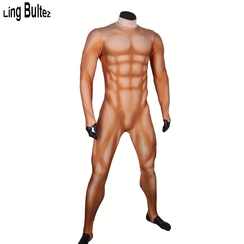 

Ling Bultez High Quality Relief Muscle Padding Suit Black Muscle Costume For Men 3D Muscle Costume Under Suit