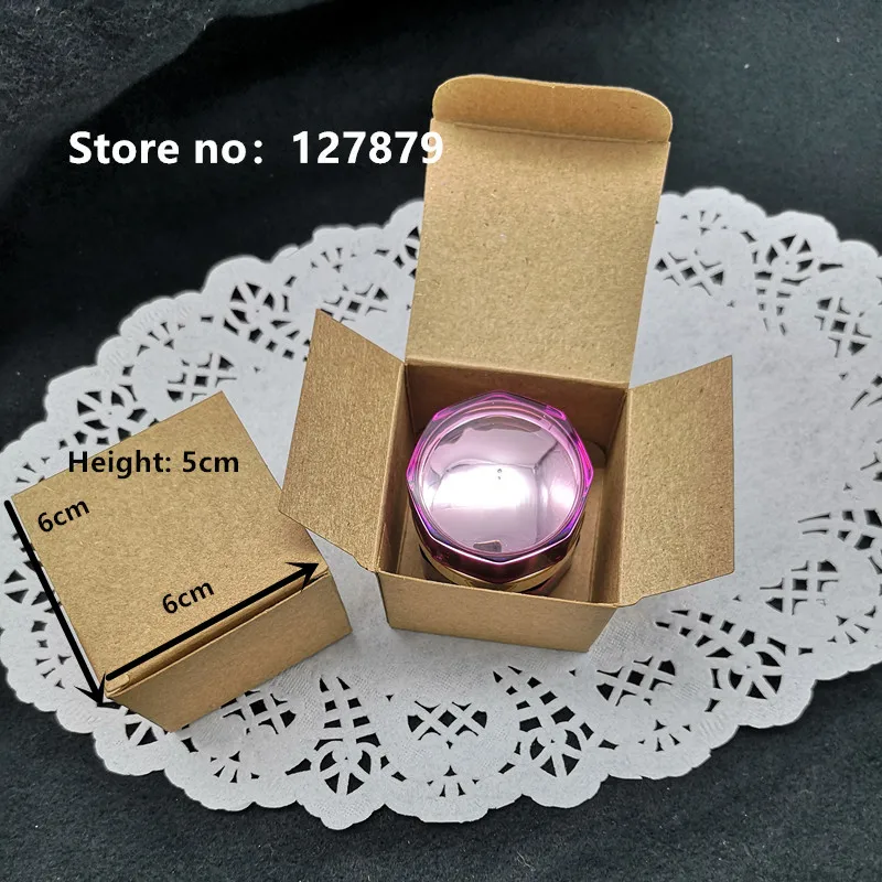 40pcs 6x6x5cm Small Kraft paper gift packaging box,kraft cardboard handmade soap candy box, paper face cream gift box