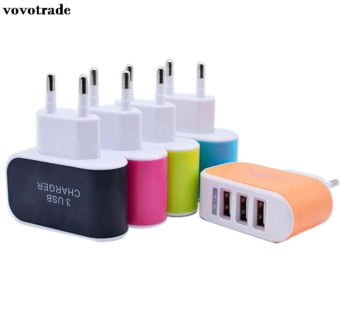 

vovotrade 3.1A Triple USB Port Wall Home Travel AC Charger Adapter For S6 EU Plug Cell Phone Android Phone FOR Smartphone Cellph