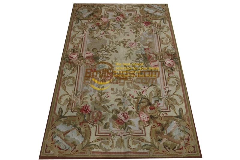 Hand woven Wool Carpet With Needlepoint Pattern Wool Knitting Carpets