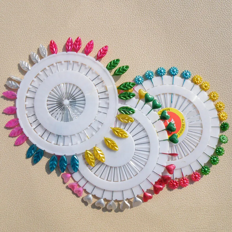

Hot DIY 5.5cm Long Cute Mixed Heart Shape Positioning Pin Craft Sewing Pins 5 Cases 150pcs/set