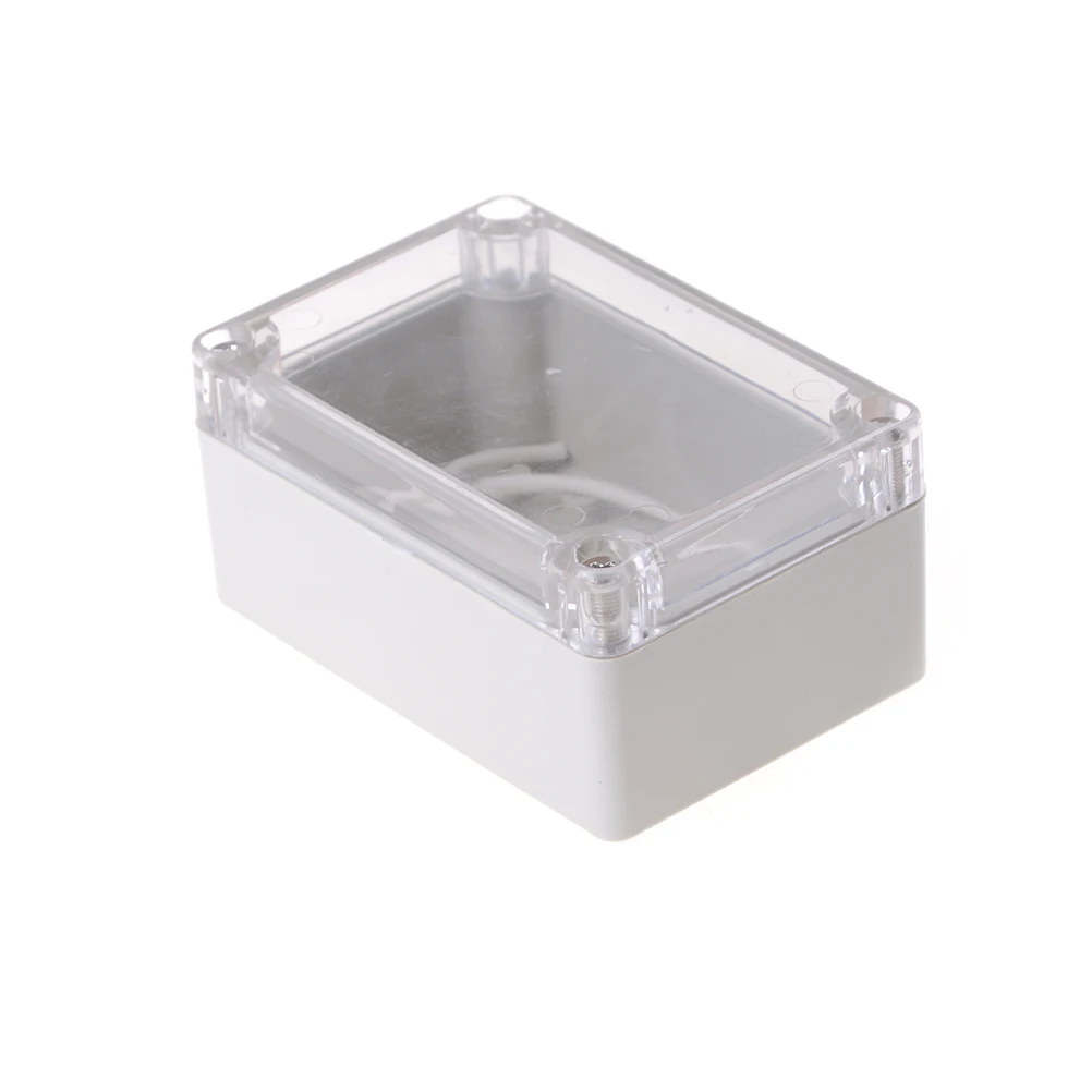 

1pc 100*68*50mm Plastic Electronic Project Box Enclosure Case Shell Electrical Connector Waterproof Clear Cover