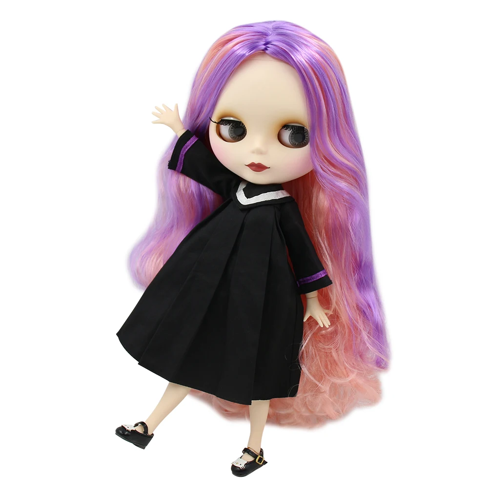 Кукла ICY DBS Blyth 1/6 bjd сустав тело белая кожа матовое лицо BL7216/1010 фиолетовые и розовые