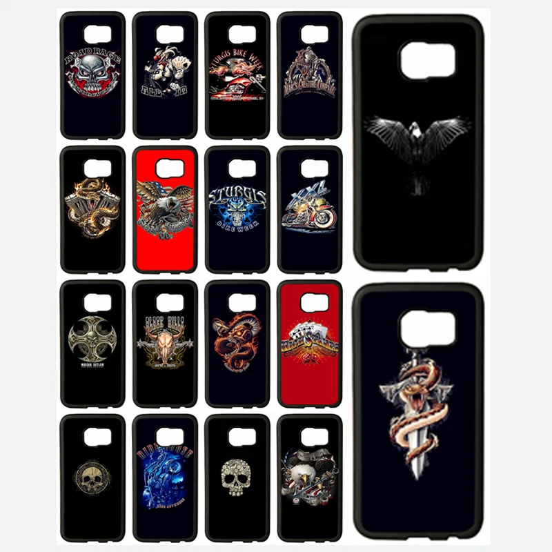 Lotezly 2017 New Domineering Tattoo pattern phone shell for Samsung S5 S6 Note4 5 Eagle Dragon Skeleton Snake Cool Phone Case | Мобильные