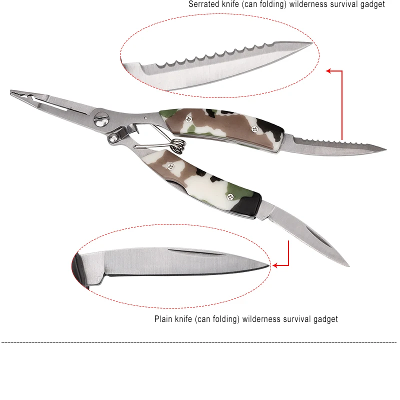 Alicate de Pesca Especial para Anel Tsurinoya Multifunções Aço Inoxidável Duplo Linha Cortador Ferramenta Pesca Alicate 160mm - 120g 6 cortador ferramenta pesca alicate pesca