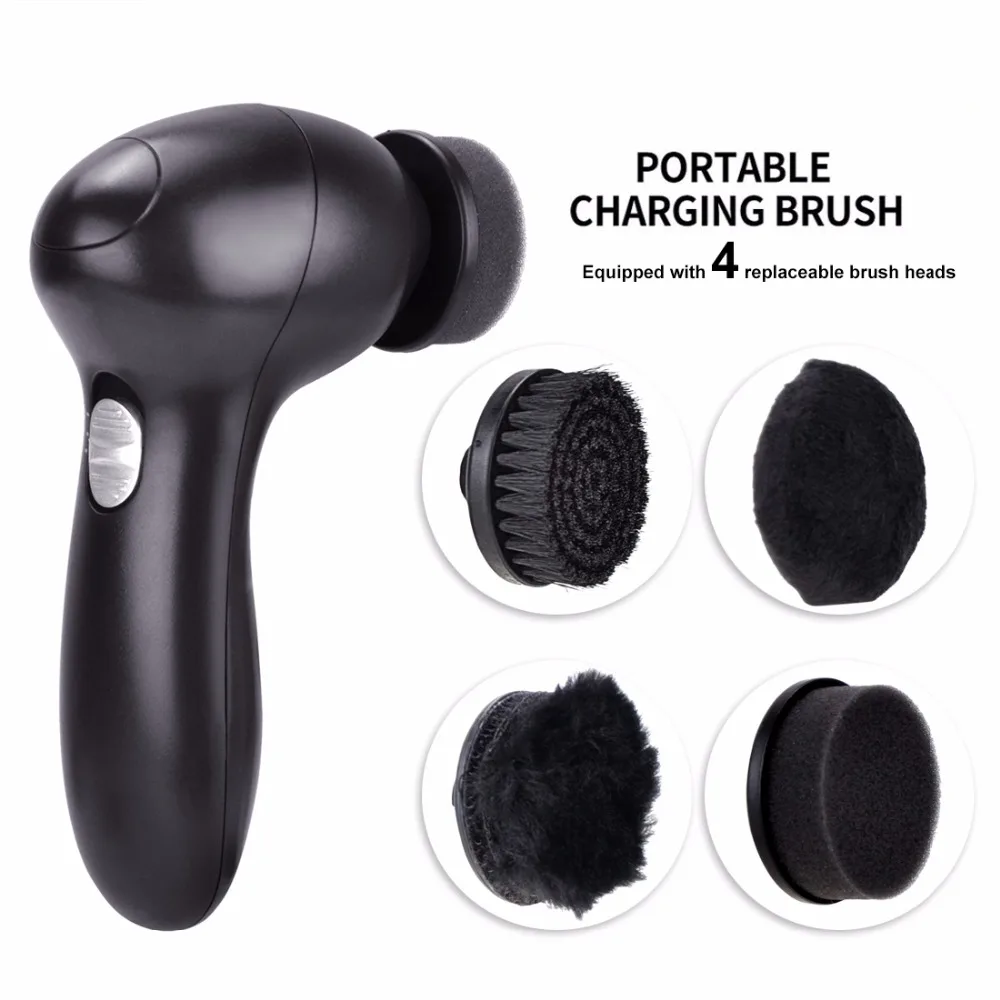 Dewel Mini Electric Shoe Brush Handhold Leather Shoes Brush Magic
