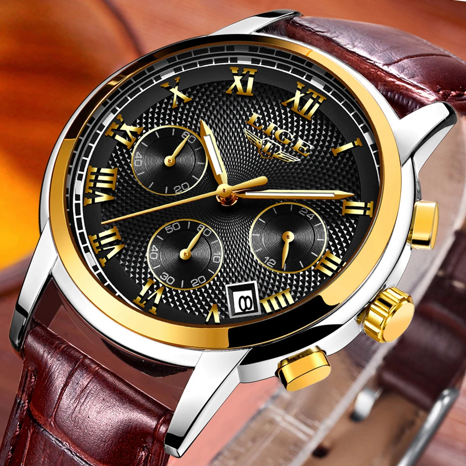 

LIGE Watches Men Fashion Brand Multifunction Chronograph Quartz Watch men Military Sport Wristwatch Male Clock Relogio Masculino