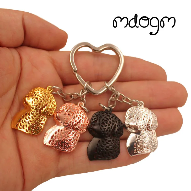 

2019 Hot Lagotto Romagnolo Dog Animal Cute Gold Silver Plated Keychain For Bag Car Women Men Girls Boys Love Jewelry K155