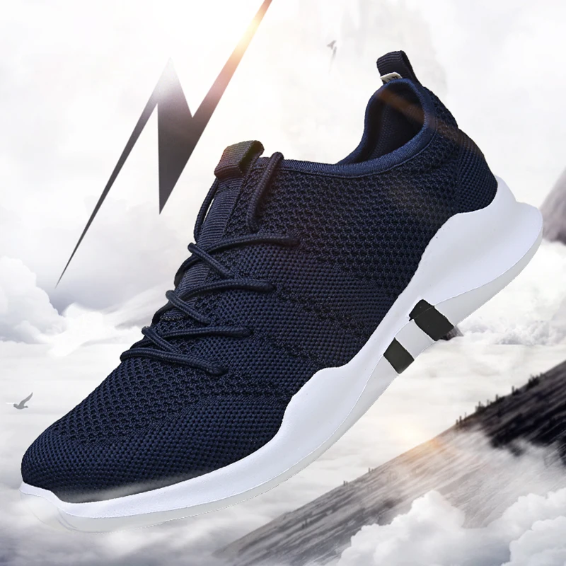 

brand Mens Casual shoes Lightweight male sneakers Breathable mesh adult Fashion flat Footwear Zapatillas Hombre Big size 39-46