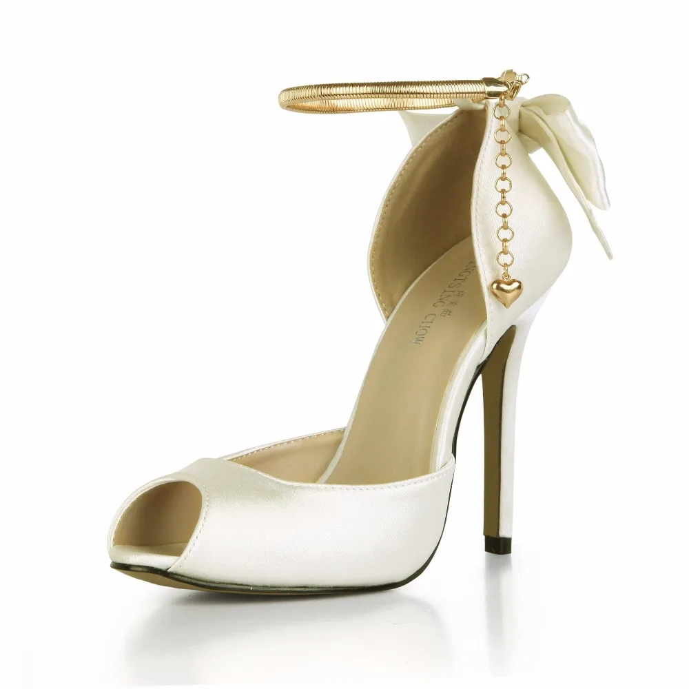 

Women open peep toe Butterfly knot spike high heels ladies office work OL sexy dress prom wedding party shoes for woman 0640C-k9