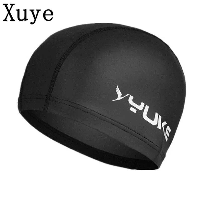 men summer water sports swimming caps man elastic hats male swim solid diving caps waterproof
