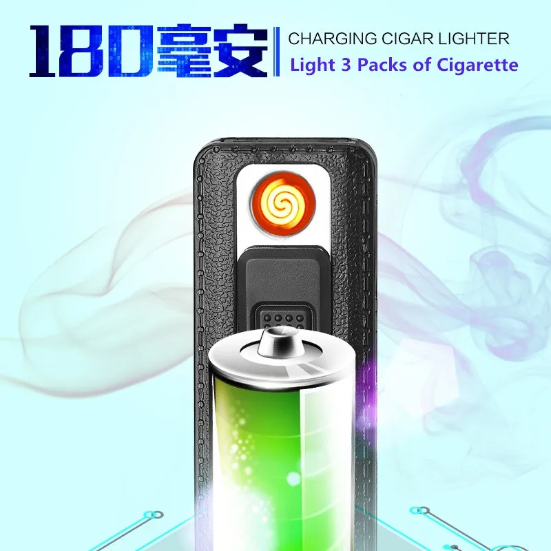Мини Вольфрамовая турбо Электронная Зажигалка USB перезаряжаемая плазменная