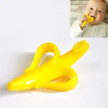 Unikids кремния банан сгибаемыми детские Teether обучение зубная щетка малышей младенческой массажер прямая поставка BB-200