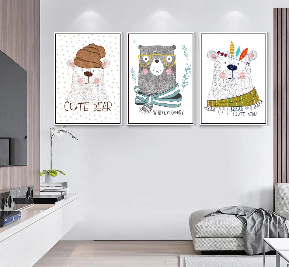 Nordic-style-New-Art-Poster-Art-Canvas-pictures-Painting-Wall-Picture-Print-Modern-Home-Decor-Cute
